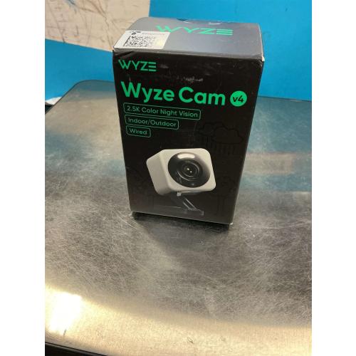 WYZE Cam v4 (Latest Model), 2.5K AI Security Camera, Indoor/Outdoor Cameras for Home Security, Baby Monitor & Pet Camera, Vibrant Color Night Vision, No Subscription Required, Free Expert Help