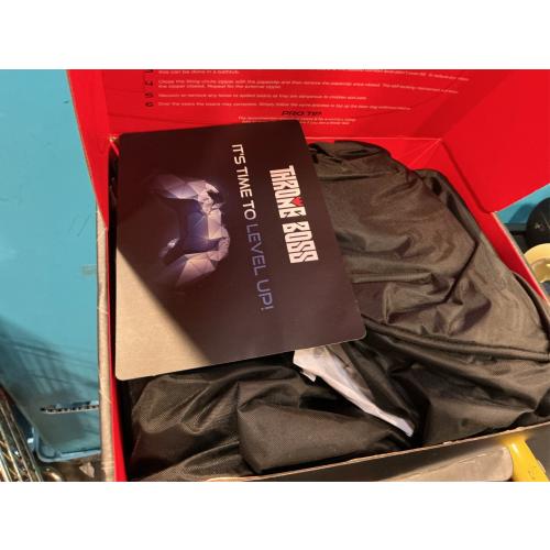 Throne Boss Gaming Bean Bag Chair for Adults with High Back – Large Floor Gaming Chair, Easy to Clean Oxford 420D Fabric, Large Side Pockets, Headphone Hanger – COVER ONLY Add 350 Liters Beans (Black)