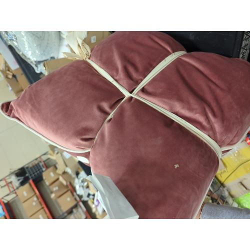 Homey Cozy Decorative Pillows Set of 2 Maroon and White