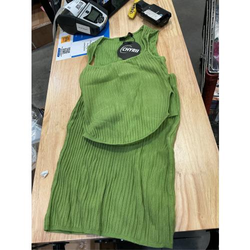 XS CHYRII Womens Sexy Summer Two Piece Outfits Square Neck Going Out Crop Top Bodycon Skirt Sets Mini Dress