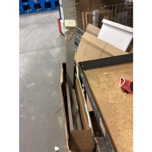 Small Electric Standing Desk - Adjustable Height Bedside Laptop Table with Wheels, Mobile, Portable Rolling Computer Workstation Sit Stand Table for Home Office, Sofa, Couch Use WHITE