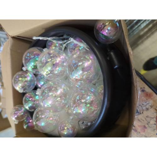 Halloween Cauldron Bubbling Cauldron with LED Light USB Charging Pot DIY Plastic with Clear Balls, String Light ＆ Cotton Kit for Halloween Decor, Pot