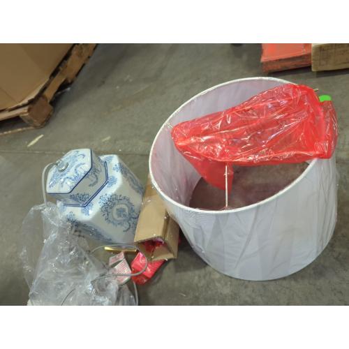 SAFAVIEH Lighting Collection Bodin Blue/ White 23-inch Bedroom Living Room Home Office Desk Nightstand Table Lamp (LED Bulbs Included)