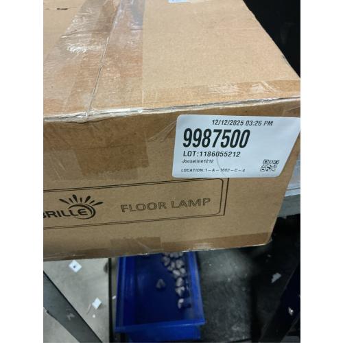 Floor Lamp with Linen Shade, Dimmable Tall Standing Lamp with Remote Control & 3 Color Temperatures, Modern Floor Lamps for Living Room Bedroom Office Corner, 9W LED Bulb Included