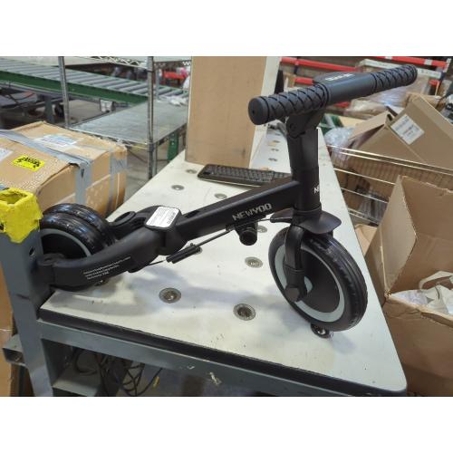 newyoo Toddler Bike, Tricycle w Push Handle for 1-3 Year Old, Birthday Gifts and Toys for Boy's and Girl's Birthday, Convertible 5 in 1 Baby Balance Bike, Kids Outdoor Riding Toys, Black, TR007