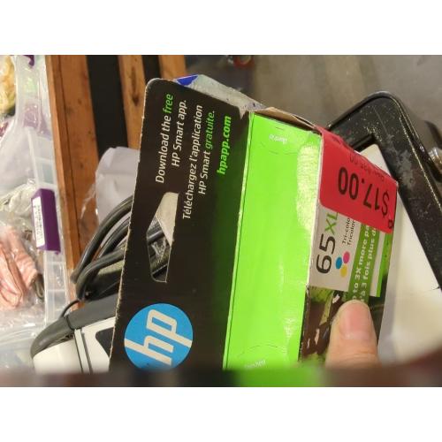 Missing box ,HP 65XL Tri-color High-yield Ink Cartridge for HP Printers | Works with Printer Series: AMP 100, DeskJet 2600, 3700; ENVY 5000 | Eligible for Instant Ink | N9K03AN