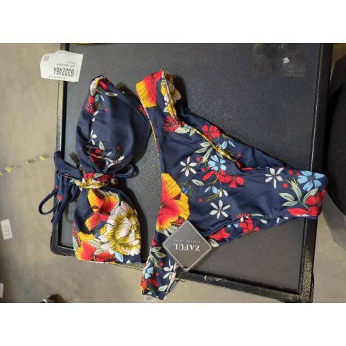 ZAFUL Knotted Bandeau Bikini for Women Strapless Swimsuits High Cut Bathing Suit Sexy Cheeky Tie Side Swimwears