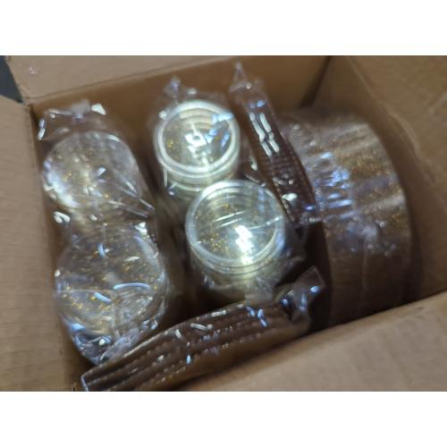 WELLIFE 150-Piece Gold Dessert Plates,Includes 50 Gold Glitter Party Plates,50 Cups & 50 Forks -Plastic Disposable Tableware Set for 50 Guests,Birthday Party,Wedding,Thanksgiving&Fall Decor