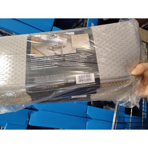 All-Clad Premium Reversible Dish Drying Mat for Kitchen: 16 x 28 Ultra-Absorbent, Long-Lasting, No Condensation, and Oversized for Large Pots and Pans - 3 Pack, Titanium