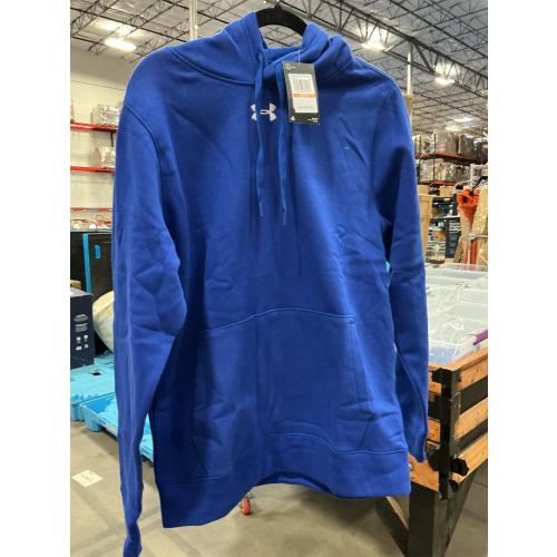 size small.  Under Armour Hustle Fleece Team Hoodie Mens 1300123 - Royal -
