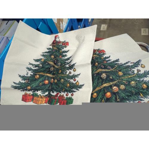 Merry Christmas Pillow Covers 18x18 Inch Santa Pine Tree Golden Balloons Throw Pillows For Couch Soft Durable Cushion Covers Winter Holiday Farmhouse Pillow Cases for Bed Sofa Decor Set of 2