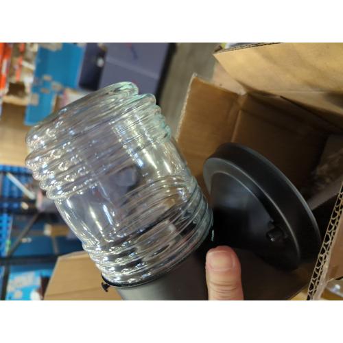 Design House Jelly Jar Beige Incandescent Outdoor Wall Fixture
