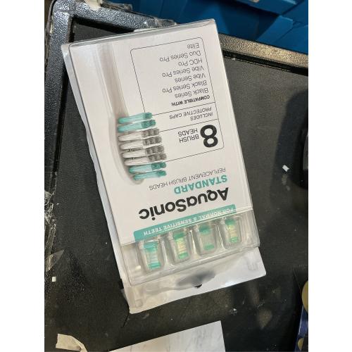 AquaSonic Standard Replacement Brush Heads | ADA Accepted | for Normal & Sensitive Teeth | Compatible with Many AquaSonic Toothbrush Handles (8 Pack White)