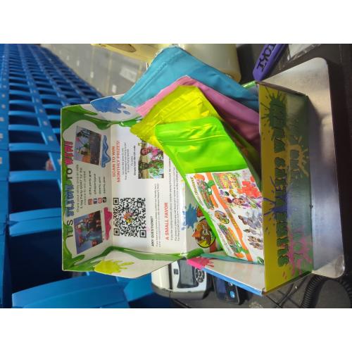 4 Pack PARTY GOAT Instant Slime Powder for Slime Games & Color Runs, Bulk 4 Color Kit, 40 Gallons