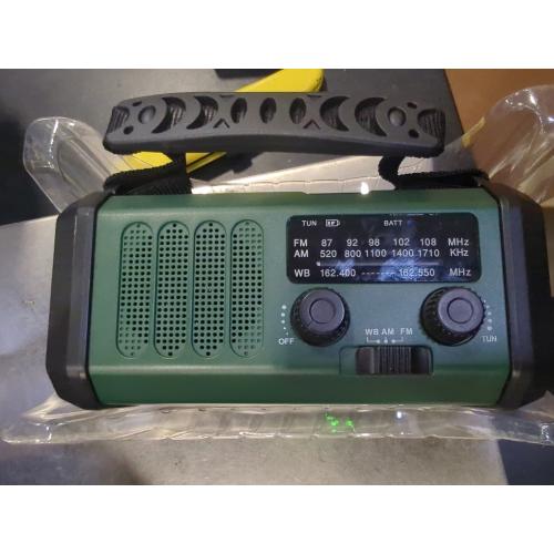 10000mAh Hand Crank Emergency Radio, NOAA Weather Radio with AM/FM & solar Radio, Rechargeable Battery, Flashlight & Reading Light, SOS Alarm, Compass Cell Phone Charger for Indoor Outdoor Emergencies