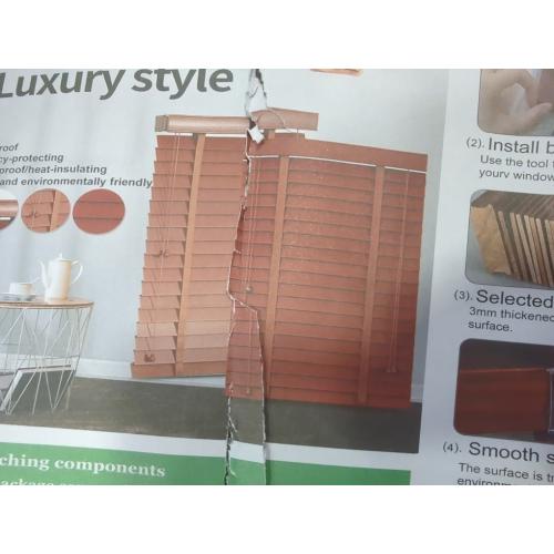 Wood Blinds, Cordless Blackout Faux Blinds, Wooden Blind for Indoor Windows,