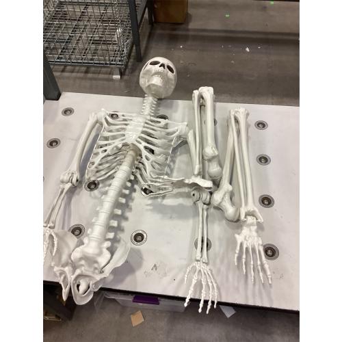 5.4ft Halloween Life Size Skeleton, Posable Halloween Skeleton Life Size Decor, Full Size Skeletons, Outdoor SkeletonHalloween Decorations (White)