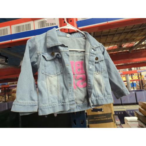 Size XS CM C&M WODRO Toddler Boys Girls Denim Jacket Big Brother Sister Embroidery Kids Jeans Jacket Top Button Down Coat Outerwear