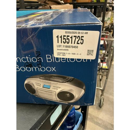Insignia AM/FM Radio Portable CD Boombox with Bluetooth