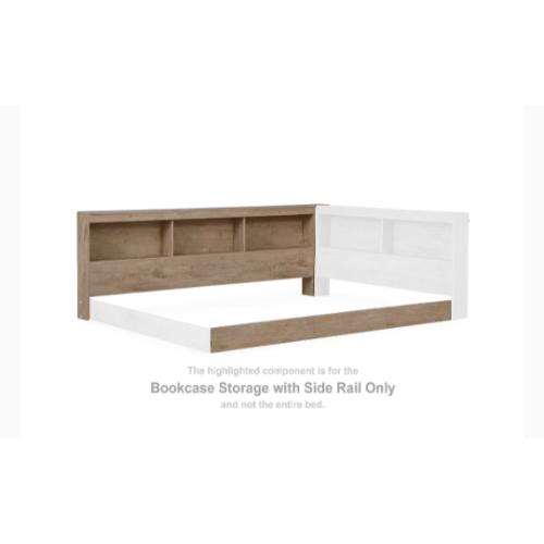 Oliah Bookcase Storage With Side Rail