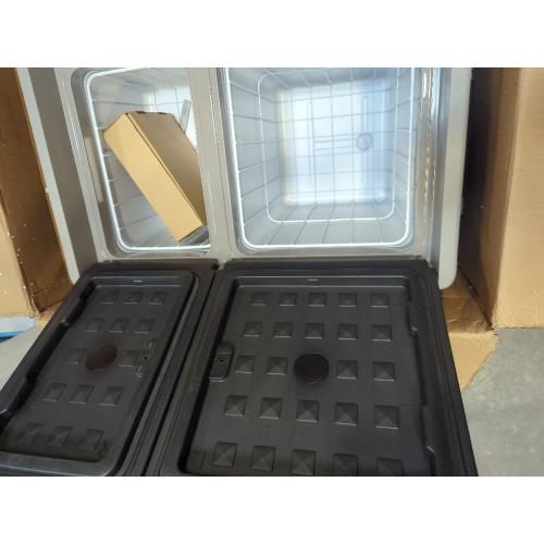 Car Refrigerator 12v Portable Fridge for Car, Auto 53 Quart Dual Zone Freezer Compressor Cooler, -4℉—68℉ 12/24V DC 100~240 Volt AC for Truck, Camping, Travel, Vehicles, RV