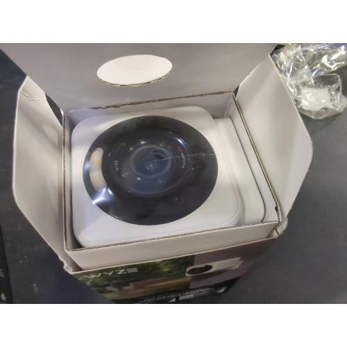 Color White Wyze Cam V4 Plug-in Indoor and Outdoor Smart-Enabled Security Camera