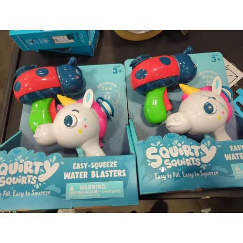 2 PACK 4 PCS Chuckle & Roar Squirty Squirts Blasters  - Unicorn & Ladybug