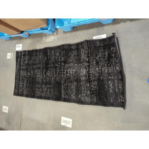 Unique Loom Sofia Collection Area Rug - Casino (2' x 6' 7 Runner, Black/ Ivory)
