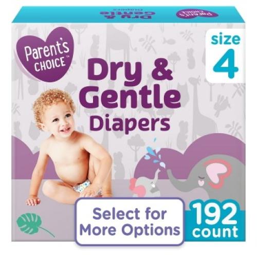 Parents choice diapers size 4 count 192