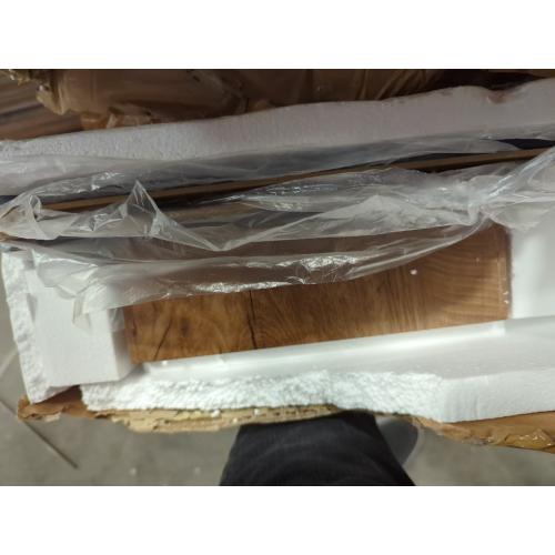 31.5'' Narrow Glass Console Table with Storage, Small Entryway Table with Natural Wood Shelves