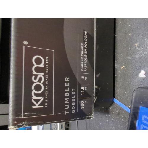 Krosno Glasses Set | 6x  (11.8 oz) tumbler goblet (350ml)| Perfect for Home, Restaurants and Parties | Dishwasher Safe