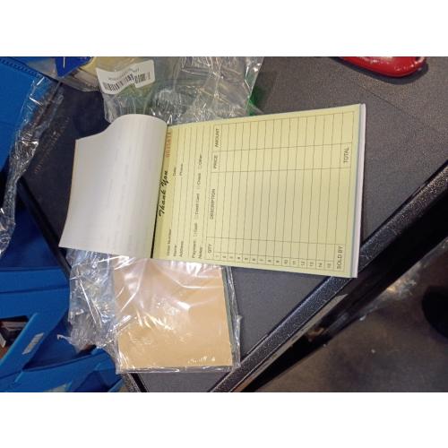 50 Sets Thank You Receipt Book with Carbonless Copies, 5.5 x 8.3 in Invoice Receipt Book for Small Business - White/Yellow 2 pk