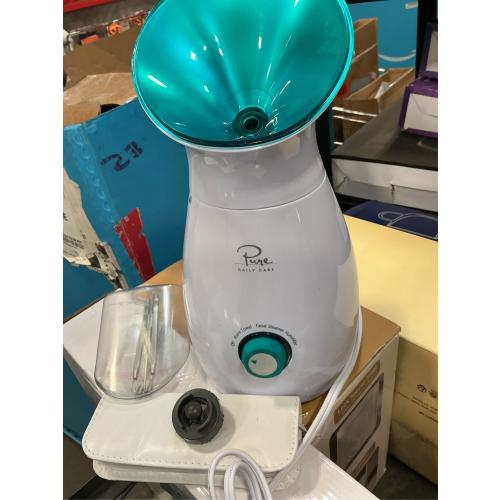 Pure Daily Care NanoSteamer Large 3-in-1 Nano Ionic Facial Steamer with Precise Temp Control - Humidifier - Unclogs Pores - Blackheads - Spa Quality - Bonus 5 Piece Stainless Steel Skin Kit (Teal)