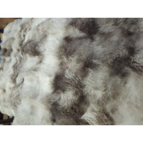 COOVA Faux Fur Throw Blanket for Couch, Cozy Soft and Fuzzy Plush Rabbit Fur Bubble Blanket for Sofa Bedroom Living Room, 50x60 Inches Tie Dye Brown