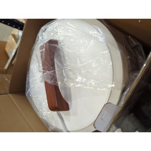 SAMEAT Heated Towel Warmers for Bathroom - Large Towel Warmer Bucket, Wood Handle, Auto Shut Off, Fits Up to Two 40X70 Oversized Towels, White