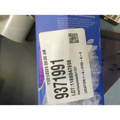 Philips Hover HD Amplifed Indoor TV Antenna, Mount to TV - Black