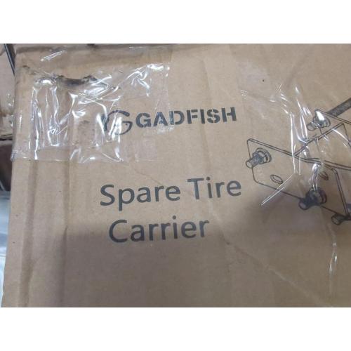 Color Black GADFISH Spare Tire Carrier,Spare Tire Mount Boat Trailer Carrier Bracket,Heavy Duty Lock Holder,Fits 4 & 5 & 6 Lugs Trailer Wheels on 4, 4.5'', 4.75'', 5'' and 5.5'' Bolt Patterns,Holds up to 150 Lbs