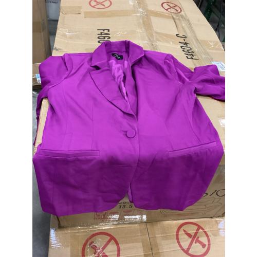 Women Long Sleeve Button Blazers Work Casual Office Notch Lapel Business Open Front Blazer Jacket with Pockets SIZE SMALL