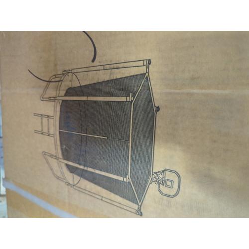 12ft Trampoline for Kids and Adults,Outdoor Trampoline with Enclosure,Basketball Hoop and Ladder,Upright-Poled Backyard Trampoline with Total Loading 1320Lbs,Birthday Gifts,Blue