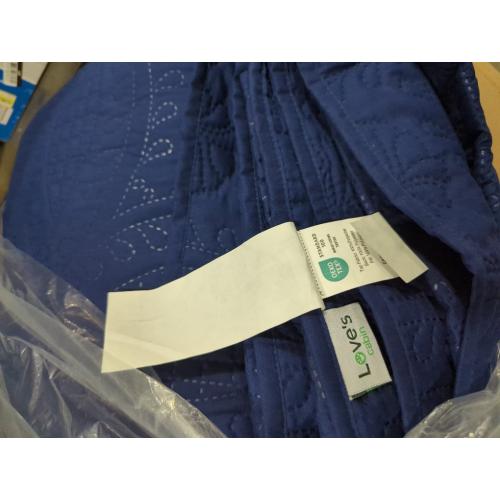 Love's cabin Quilts for Queen Bed Navy Blue Bedspreads - Soft Bed Summer Lightweight Bedspread Comforter - Modern Style Coin Pattern Coverlet for All Season - 3 Pieces (1 Quilt, 2 Pillow Shams)