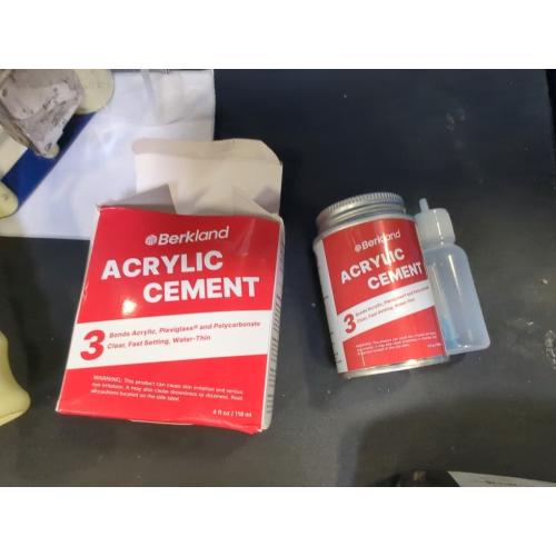 Acrylic Bonding Cement with Applicator Bottle 4 oz, Clear Adhesive for Plexiglass and Plastic Sheets, Fast-Setting Glue