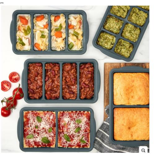 MIU Silicone Freezer Trays with Lids, 5-pack, Assorted Colors