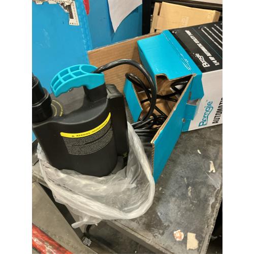 1/4 HP Automatic Submersible Water Pump, 2250GPH Sump Pump Portable Electric Utility Pump Removal for Pool Draining Basement Hot Tubs Garden Pool Cover Pond with 10ft Power Cord