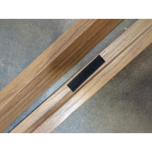 OUZUGIE 2-Pack , WPC Slat Wall Panel Trim,Corner Guard for Low Grille (Oak)