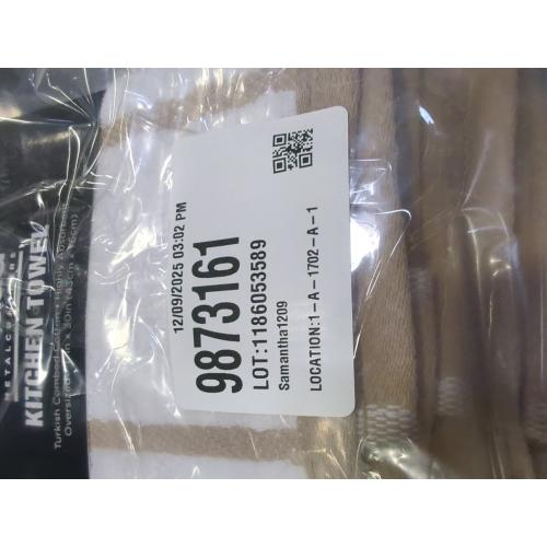 All-Clad Checked Kitchen Towel: Highly Absorbent, Super Soft Long Lasting - 100% Cotton, 17x30 Tea Towel for Cleaning & Drying Dishes, Pans, Glassware, or Countertops, (3-Pack), Cappuccino