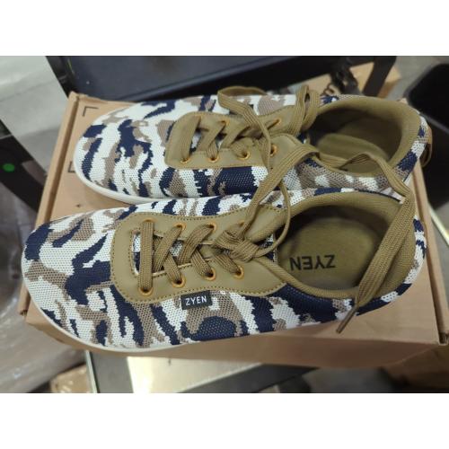 ZYEN Women's Size 9.5-10 Wide Toe Box Barefoot Shoes for Women | Wide Width Breathable Camouflage Shoes | Zero Drop Sole Fashion Non Slip Gym Sneaker Lightweight Minimalist Walking Sneaker