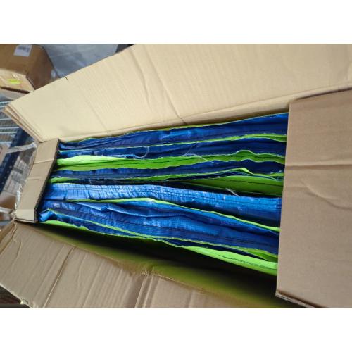 Blue and green up to 14ft Trampoline Pad, 10ft 12ft 14ft Trampoline Replacement Safety Pad, Waterproof and Tear-Resistant Safety Spring Cover Round Frame Pad