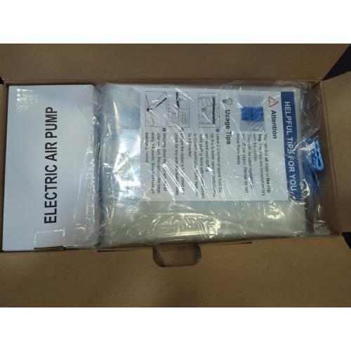 Clear 6 Pack Vacuum Storage Bags with Electric Pump, 6 Pack (2 Jumbo/2 Large/3 Medium), Space Saver Bags with Pump, Storage Vacuum Sealed Bags for Clothes, Comforters, Blankets, Bedding