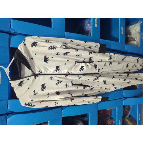 KMBANGI Women Christmas One Piece Pjs Hooded Fleece Jumpsuit with Pocket Zipper Romper Printed Pajamas Holiday Sleepwears size medium