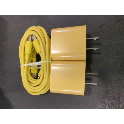 Yellow 2 Pack iPhone 17 16 15 Charger Fast Charging Type C Chargers USB C Charger Block iPhone Air Chargers with 2 Pack 6FT Cable for iPhone 17/17 Plus/17 Pro Max/16/16 Plus/16 Pro Max/15 Pro Max/iPad Pro(Yellow)